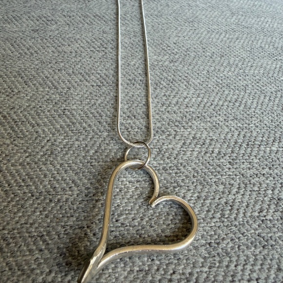 Fork Tine Heart Pendant Necklace - Picture 5 of 7